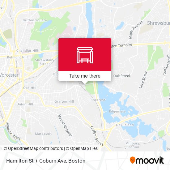 Hamilton St + Coburn Ave map