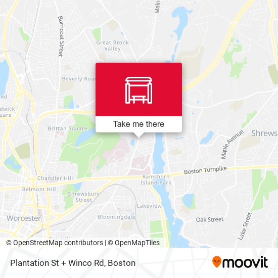 Plantation St + Winco Rd map