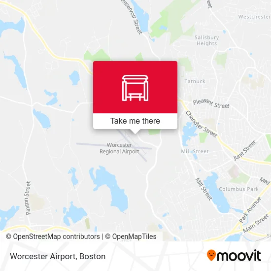 Worcester Airport map