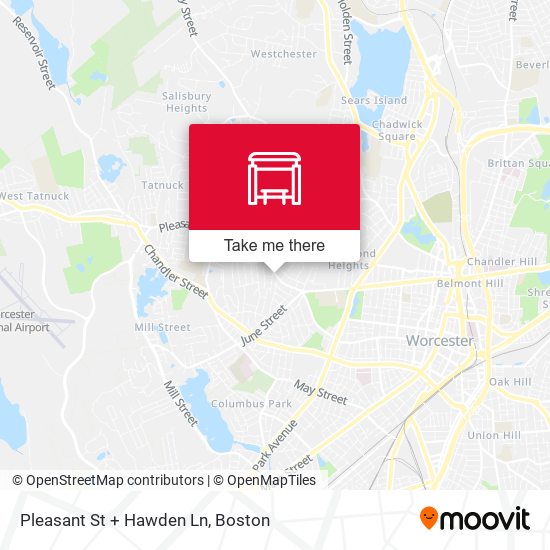 Mapa de Pleasant St + Hawden Ln