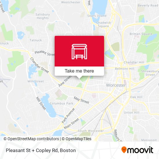 Mapa de Pleasant St + Copley Rd