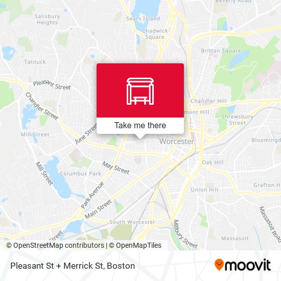 Mapa de Pleasant St + Merrick St