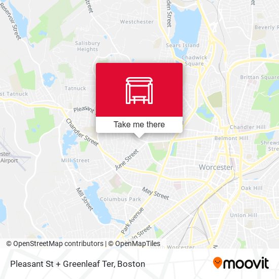 Pleasant St + Greenleaf Ter map