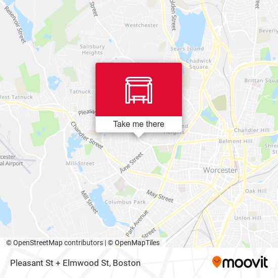 Mapa de Pleasant St + Elmwood St