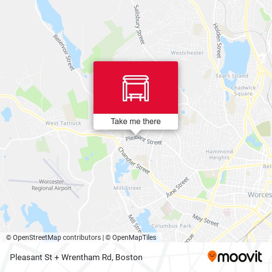 Mapa de Pleasant St + Wrentham Rd