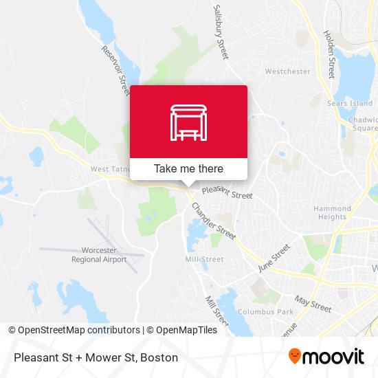 Mapa de Pleasant St + Mower St