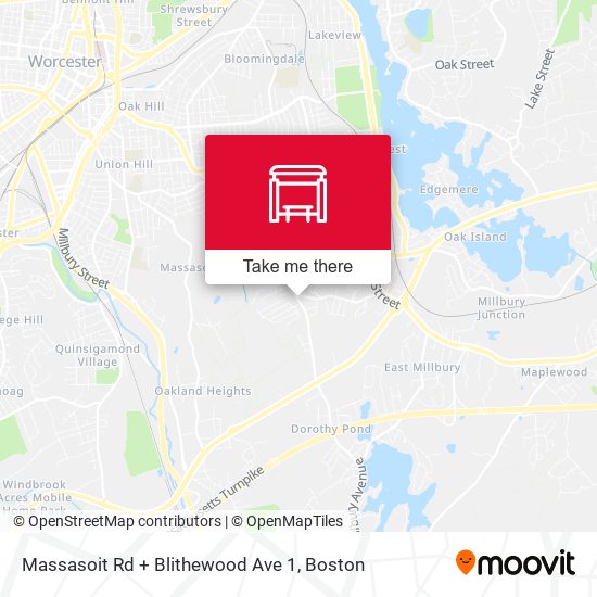 Mapa de Massasoit Rd + Blithewood Ave 1