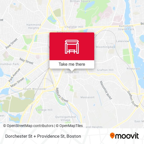 Dorchester St + Providence St map