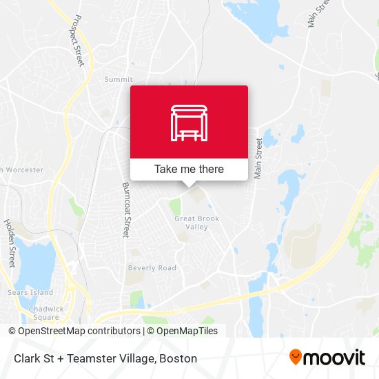 Clark St + Teamster Village map