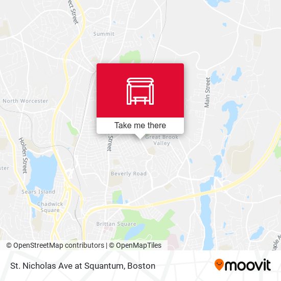 St. Nicholas Ave at Squantum map