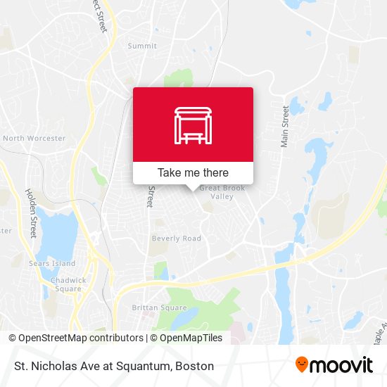 St. Nicholas Ave at Squantum map