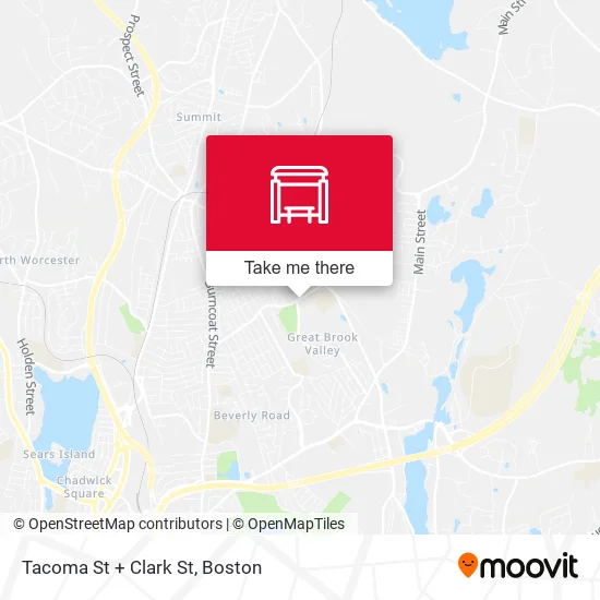 Tacoma St + Clark St map