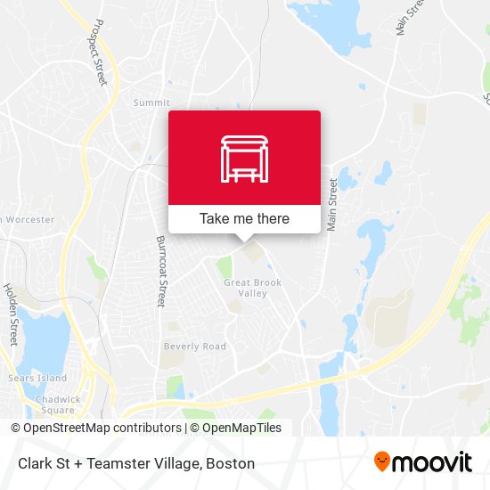 Clark St + Teamster Village map