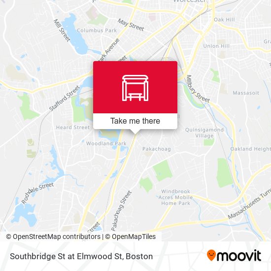 Southbridge St at Elmwood St map