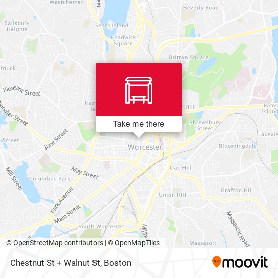 Mapa de Chestnut St + Walnut St
