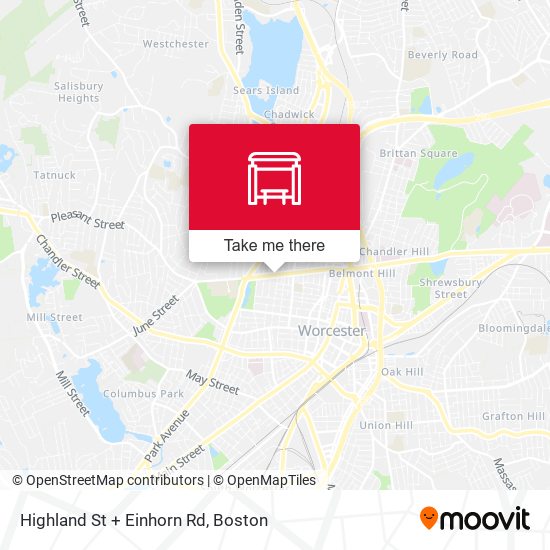 Highland St + Einhorn Rd map