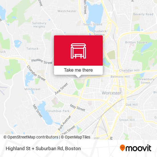 Highland St + Suburban Rd map