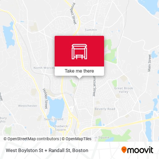West Boylston St + Randall St map