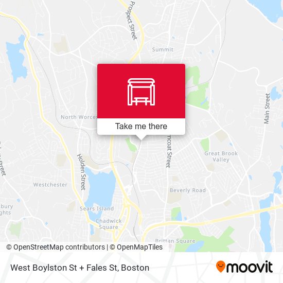 West Boylston St + Fales St map
