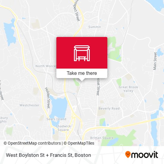 Mapa de West Boylston St + Francis St