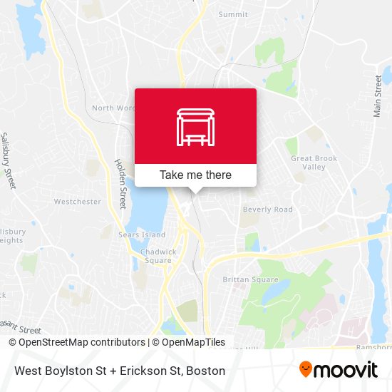 West Boylston St + Erickson St map