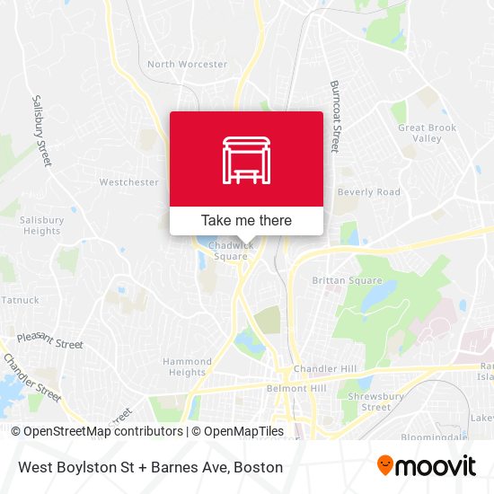 Mapa de West Boylston St + Barnes Ave