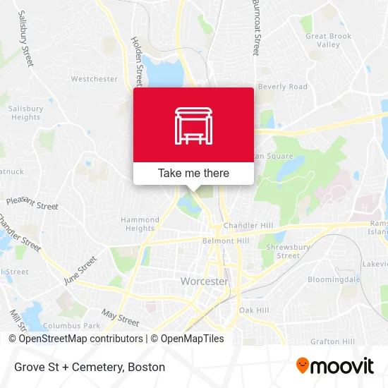 Grove St + Cemetery map