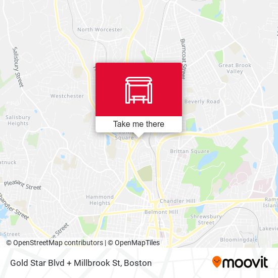 Mapa de Gold Star Blvd + Millbrook St