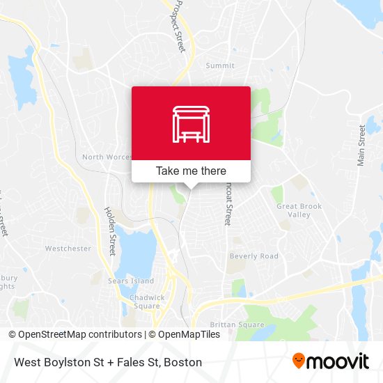 West Boylston St + Fales St map