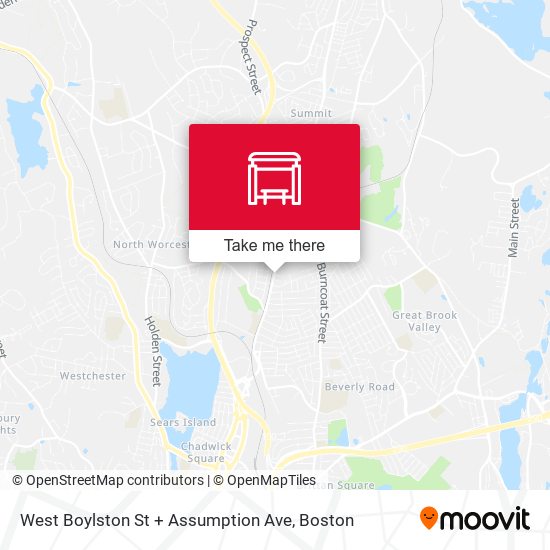 Mapa de West Boylston St + Assumption Ave