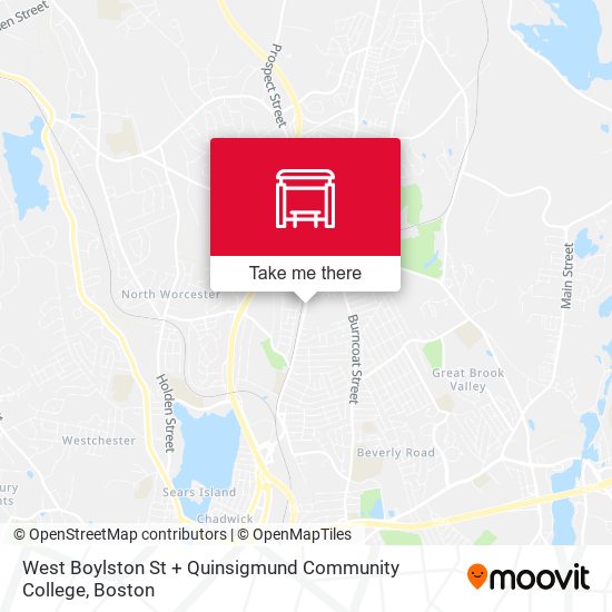 West Boylston St + Quinsigmund Community College map