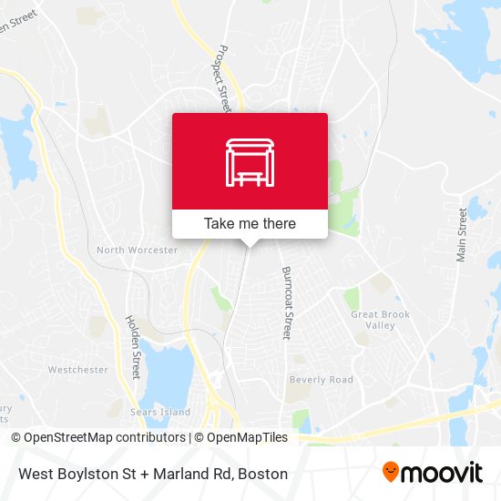 West Boylston St + Marland Rd map