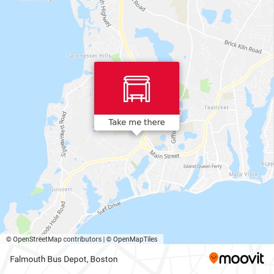 Mapa de Falmouth Bus Depot