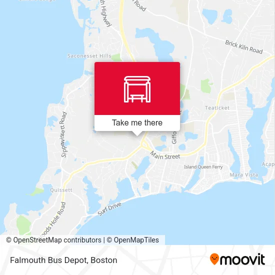 Mapa de Falmouth Bus Depot