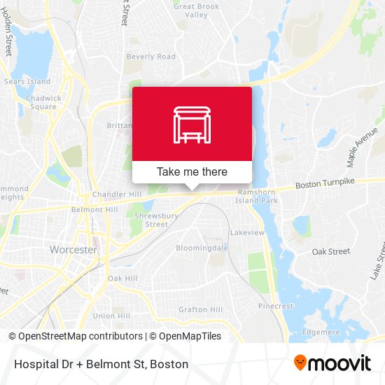 Mapa de Hospital Dr + Belmont St