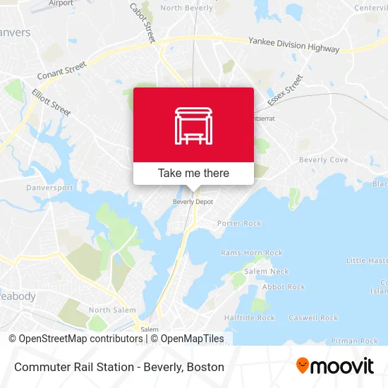 Commuter Rail Station - Beverly map
