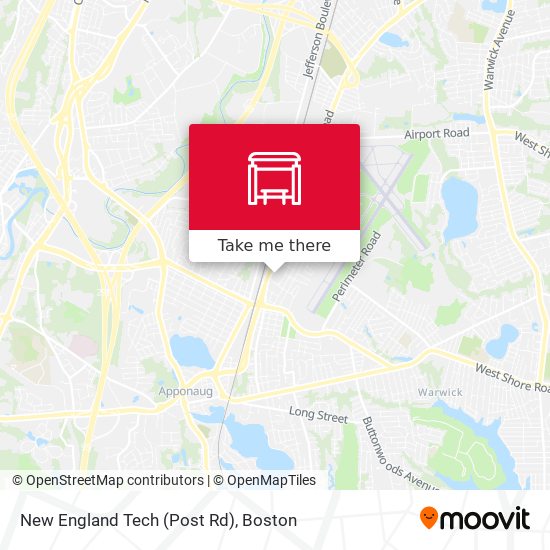 Mapa de New England Tech (Post Rd)