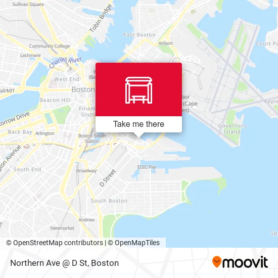 Northern Ave @ D St map