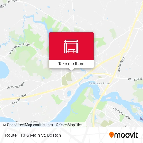 Route 110 & Main St map