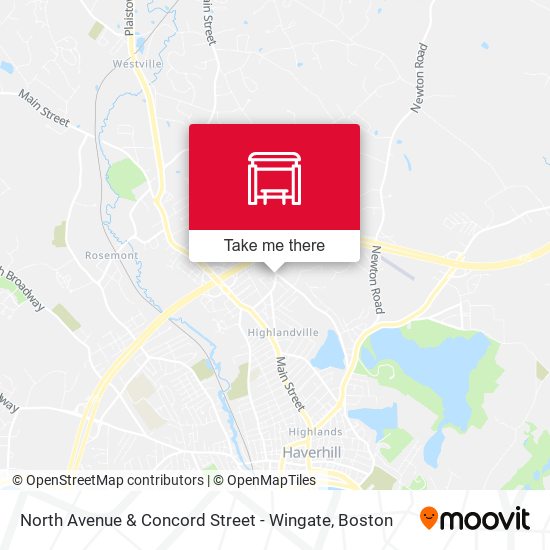 North Avenue & Concord Street - Wingate map