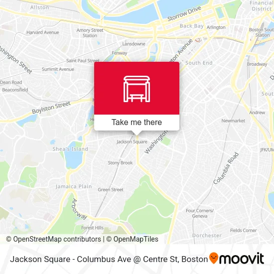 Mapa de Jackson Square - Columbus Ave @ Centre St