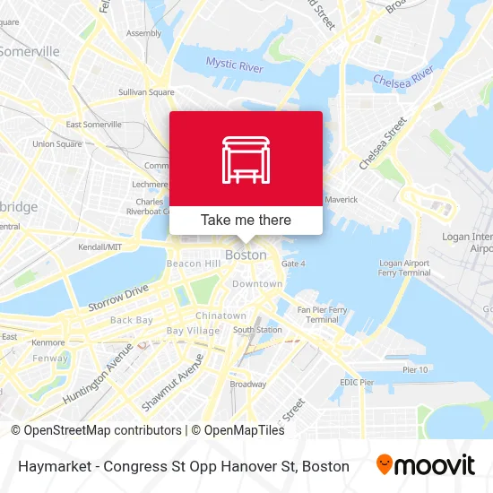 Haymarket - Congress St Opp Hanover St map