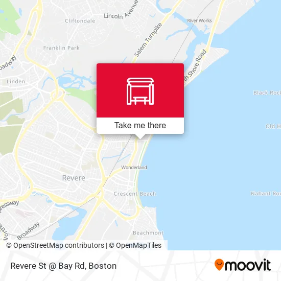 Revere St @ Bay Rd map