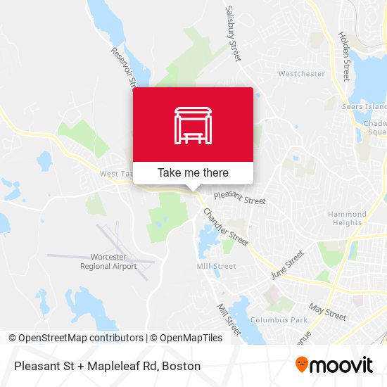 Mapa de Pleasant St + Mapleleaf Rd