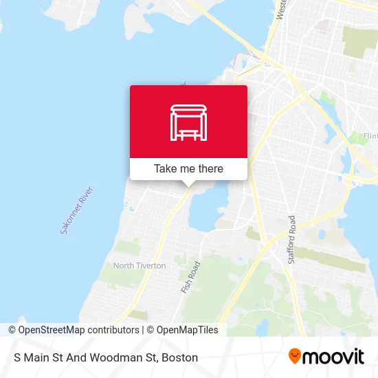 S Main St And Woodman St map