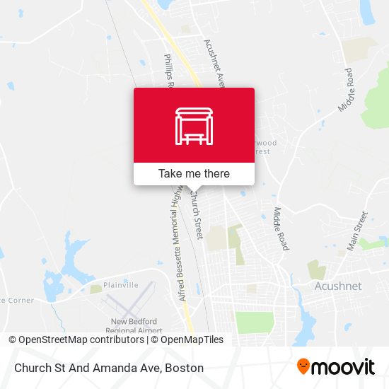 Church St And Amanda Ave map