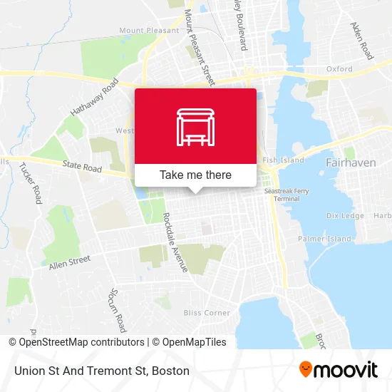 Union St And Tremont St map