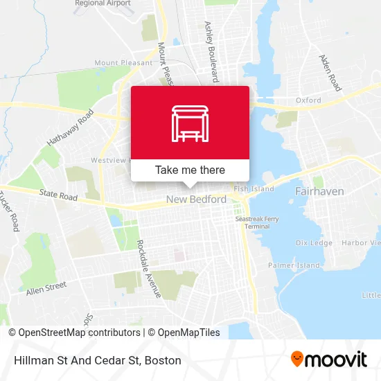 Hillman St And Cedar St map