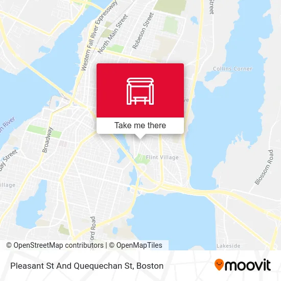 Pleasant St And Quequechan St map