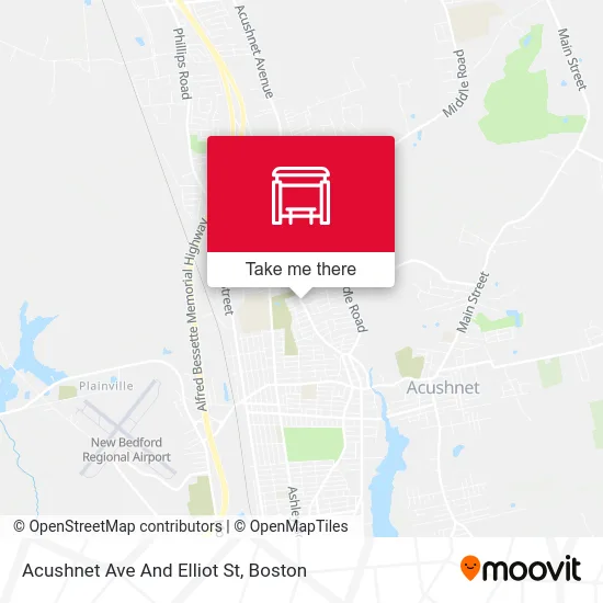 Acushnet Ave And Elliot St map